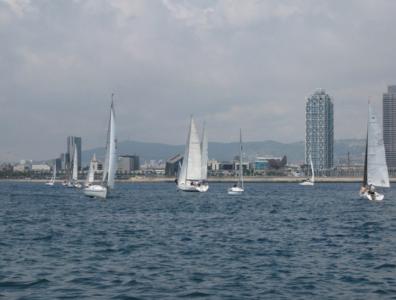 Primera prueba de la Liga del Club de Mar en el Port Olímpic