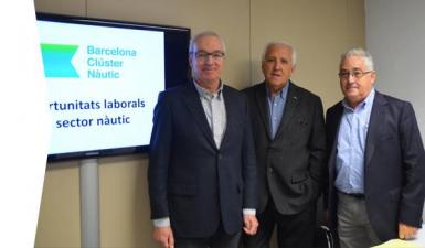 Tomás Gallart, President de l’ACPET, i Carles González, Comodor del RCMB, participen en el debat sobre formació i ocupació en el sector nàutic